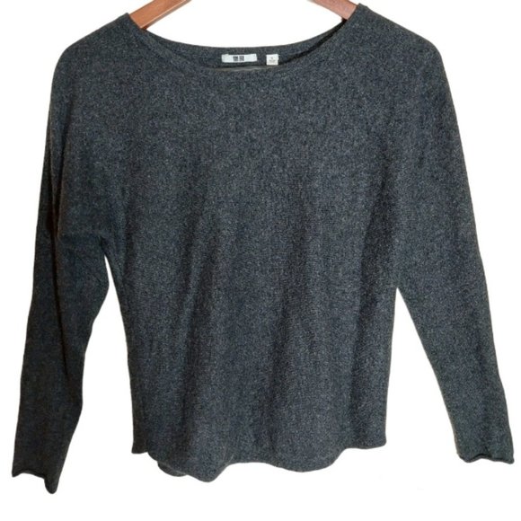 UNIQLO 100% Knit Cashmere Crew Neck Sweater - Size Small - Picture 1 of 4
